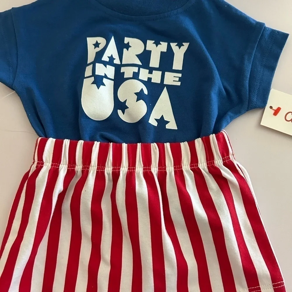 Party in the USA NEWBORN 2-piece Short Set / 4th of July / BRAND NEW WIT…